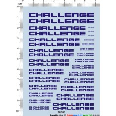 Decals - "Challenge" Logos for 1/12, 1/18, 1/20, 1/24, 1/43 Scales