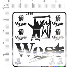 West Metal Logo Stickers Vol.2 for 1/12, 1/18, 1/20, 1/24, 1/43 Scales