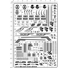 Metal Stickers for MG GAT-X303 Aegis Gundam