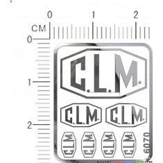 C.L.M Metal Logo Stickers for 1/12, 1/18, 1/20, 1/24, 1/43 Scales