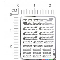 Dubaholics Metal Logo Stickers for 1/12, 1/18, 1/20, 1/24, 1/43 Scales