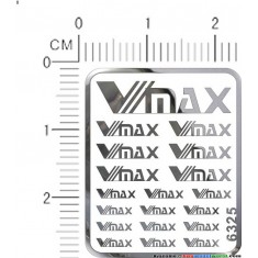 Vmax Metal Logo Stickers for 1/12, 1/18, 1/20, 1/24, 1/43 Scales