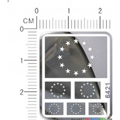 European Union Metal Logo Stickers for 1/12, 1/18, 1/20, 1/24, 1/43 Scales
