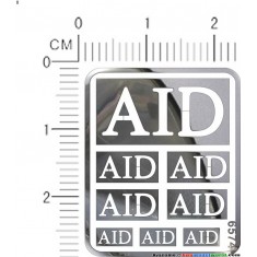 AID Metal Logo Stickers for 1/12, 1/18, 1/20, 1/24, 1/43 Scales