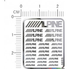 Alpine Metal Logo Stickers for 1/12, 1/18, 1/20, 1/24, 1/43 Scales