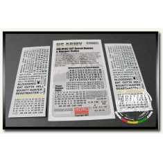 Decals for 1/35 4ID M1A2 SEP Barrel Names & Bumper Codes