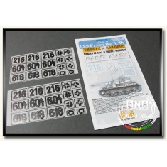 1/35 Paint Mask - LSSAH Panzer.IV Ausf.G Kharkov Numbers (Set C)