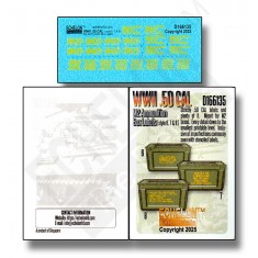 1/16 WWII .50 CAL M2 Ammo Box Labels (style 6, 7 and 8) Decal