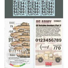 Decals for 1/35 US Army OIF Battalion Numbers (Part 1)