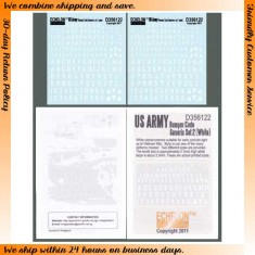 1/35 US ARMY Bumper Code Generic Set 2 (White) Decals