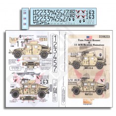 Decals for 1/35 Task Force Bandit & 11 ACR Humvee