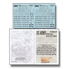 1/35 US Army Bumper Code Generic Set 2 (Black) Decals
