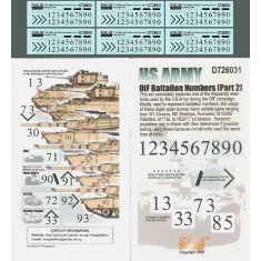 1/72 US ARMY OIF Battalion Numbers (Part 2) 1/72 Decals