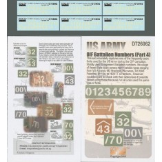 1/72 US ARMY OIF Battalion Numbers (Part 4) 1/72 Decals