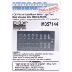 1/35 British Light Tank Mk VI series Mirrors (Vulcan) (Adhesive) 