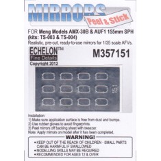 1/35 AMX-30B & AUF1 155mm SPH Mirrors (Adhesive) for Meng Models