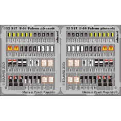 Colour Photoetch for 1/32 F-16 Fighting Falcon Placards