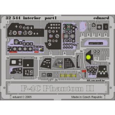 Colour Photoetch for 1/32 F-4C Phantom II Interior for Tamiya kit