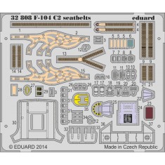 1/32 Lockheed F-104G Starfighter C2 Seatbelts for Italeri kits