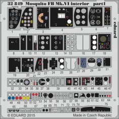 1/32 De Havilland Mosquito FB Mk.VI Interior Detail Set for Tamiya kit 60326 (2 PE sheets)