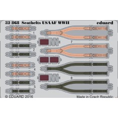 1/32 WWII USAAF Seatbelts (Steel, 1 Photo-Etched Sheet)