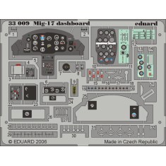 Colour Photoetch for 1/32 Mikoyan-Gurevich MiG-17 Dashboard for Trumpeter kit