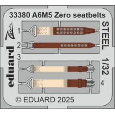 1/32 A6M5 Zero Seatbelts Detail set for Tamiya kits