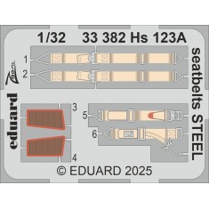 1/32 Hs 123A Seatbelts Detail set for ICM kits