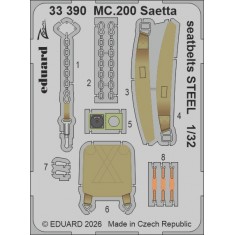 1/32 MC.200 Saetta Seatbelts Steel Zoom set for Italeri kits