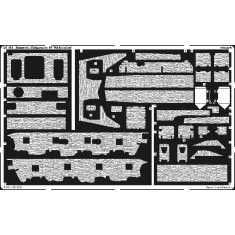 Photo-etched Zimmerit for 1/35 Flakpanzer IV Wirbelwind for Tamiya