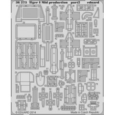 1/35 PzKpfw.VI Ausf.E Tiger I (Mid Prod.) Detail set for Dragon 6700 kit (2 PE sheets)