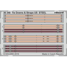 1/35 US Tie Downs and Straps (Steel, 1 Photo-Etched Sheet)