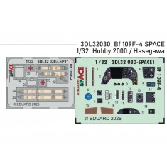 1/32 Bf 109F-4 Instrument Panel 3D Decal and Cockpit PE set for Hobby 2000/Hasegawa kits