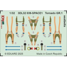 1/32 Panavia Tornado GR.1 Seatbelts 3D Decals for Italeri kits