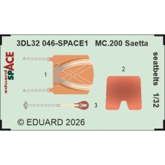 1/32 MC.200 Saetta Seatbelts Detail Parts on 3D Decal for Italeri kits