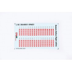 1/48 Remove Before Flight (white) Space 3D Decals & PE parts