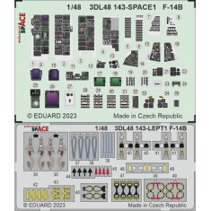 1/48 Grumman F-14B Tomcat Interior Details (3D decal) for Great Wall Hobby kits