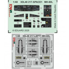 1/48 MH-60L Black Hawk Helicopter Panels 3D Decal and PE Seatbelts for ICM kits