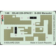 1/48 B-26G Marauder Cockpit Insulation and Armour Plates for ICM kits