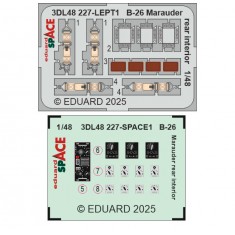 1/48 B-26 Marauder Rear Interior Instrument Control Panels and Seatbelts for ICM kits