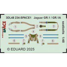 1/48 Jaguar Gr.1 / Gr.1A Seatbelts Interior Detail Set for Airfix kits
