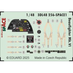 1/48 Beaufighter Mk.VI Interior 3D Decals for Revell kits