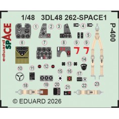 1/48 P-400 Interior 3D Decals for Arma Hobby kits