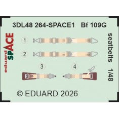 1/48 Messerschmitt Bf 109G Seatbelts on 3D Decal