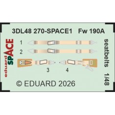 1/48 Fw 190A Seatbelts Detail Parts on 3D Decal