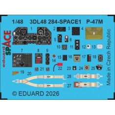 1/48 P-47M Detail parts on 3D Decal for Tamiya kits