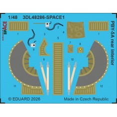 1/48 PBY-5A Rear Interior Details on 3D Decal for Eduard / Revell kit