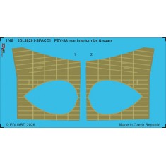 1/48 PBY-5A Rear Interior Ribs and Spars Details on 3D Decal for ICM kit