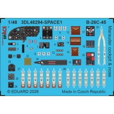 1/48 B-26C-45 Marauder Cockpit and Nose 3D Decal for ICM Kits