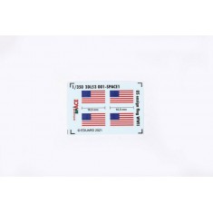 1/350 WWII US Ensign Flag Space 3D Decals